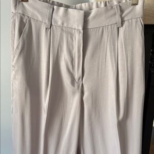 HM women Light Gray satin Pants